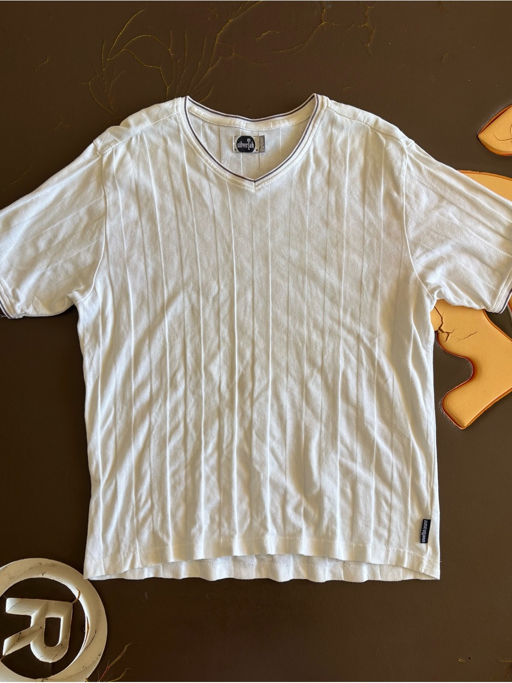 Levi’s SilverTab White V-Neck Short Sleeve Knit Shirt